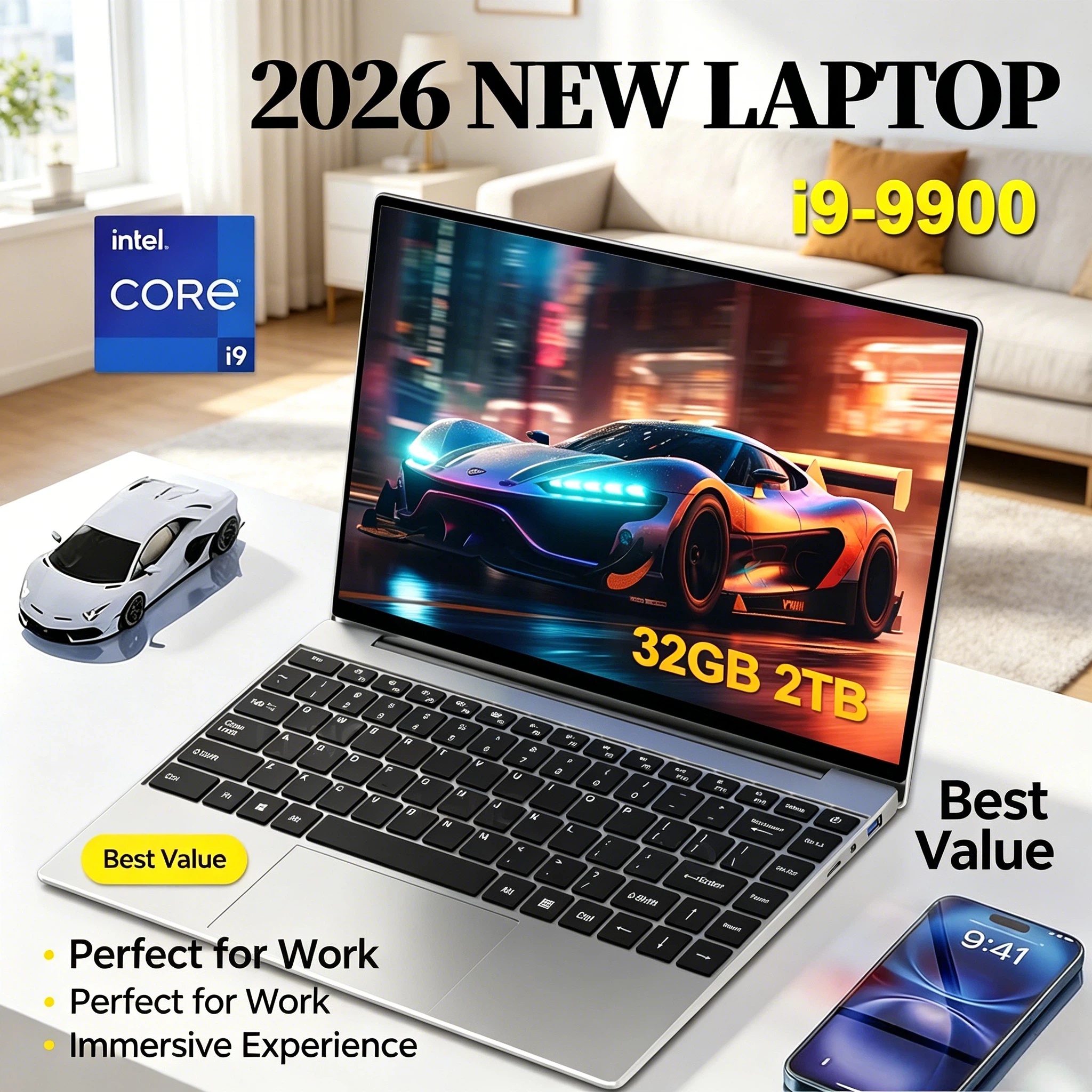 Pc Gaming Intel Core I9 - 2026 NEW Ultra Slim 14.1 Inch