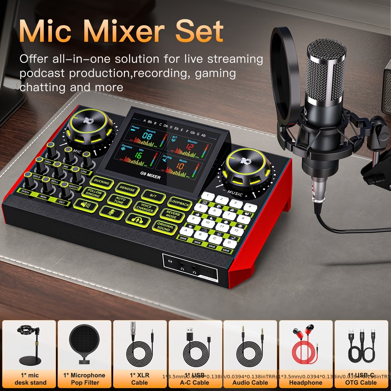 Pc Gaming Live Streaming - Tenlamp Live Streaming Gaming Audio Mixer,