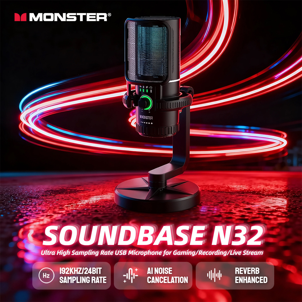 Pc Gaming Youtubers - Monster Soundbase N32 Gaming USB Microphone