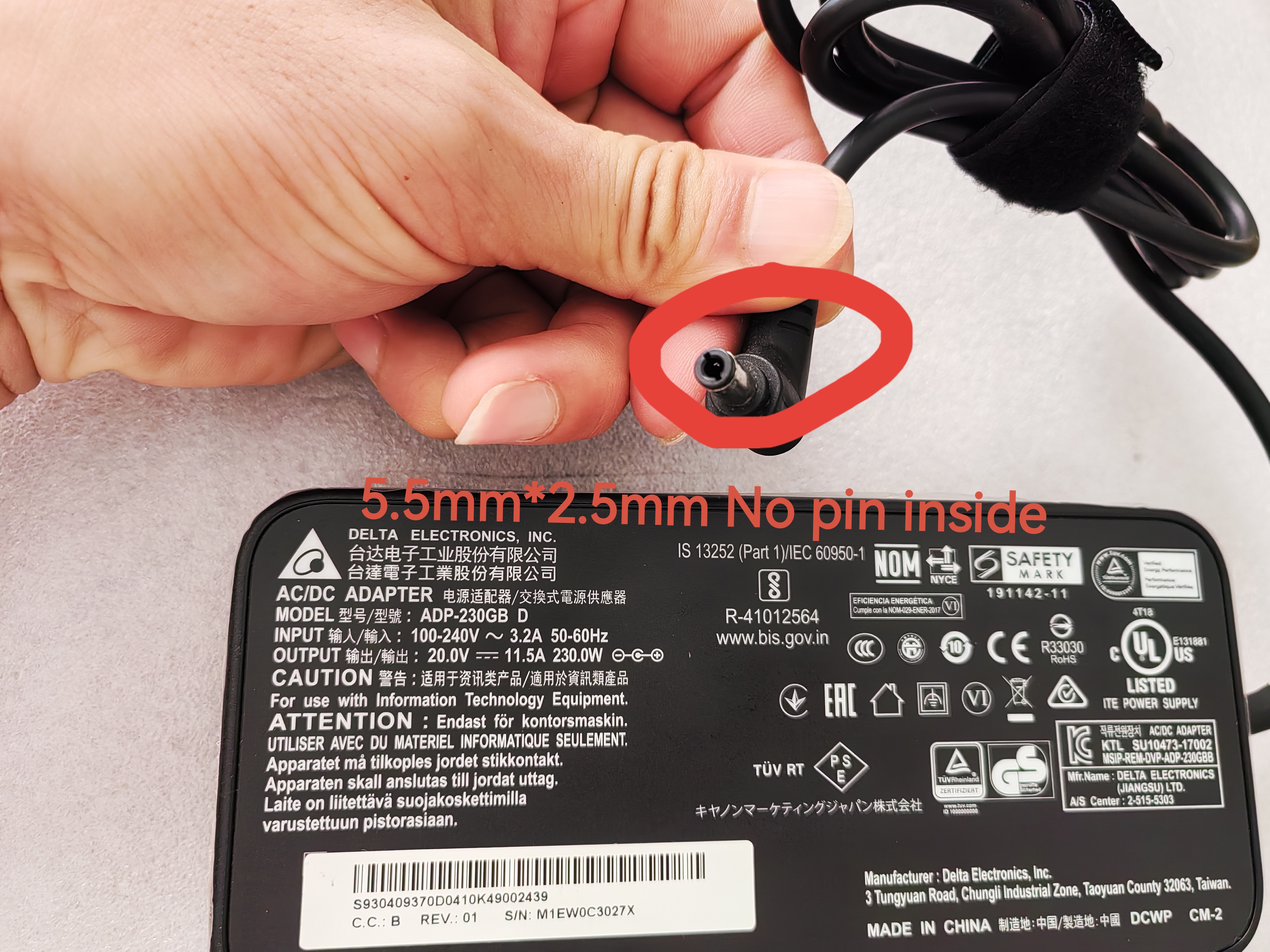 OEM Slim Delta 20V 11.5A 230W  - Pc Gaming Uk review and price