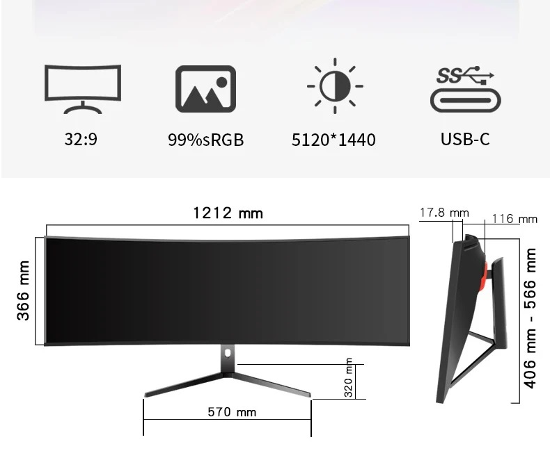 Ultra Wide 5K 5120*1440P  32:9 - Pc Gaming Ultrawide Monitor review and price