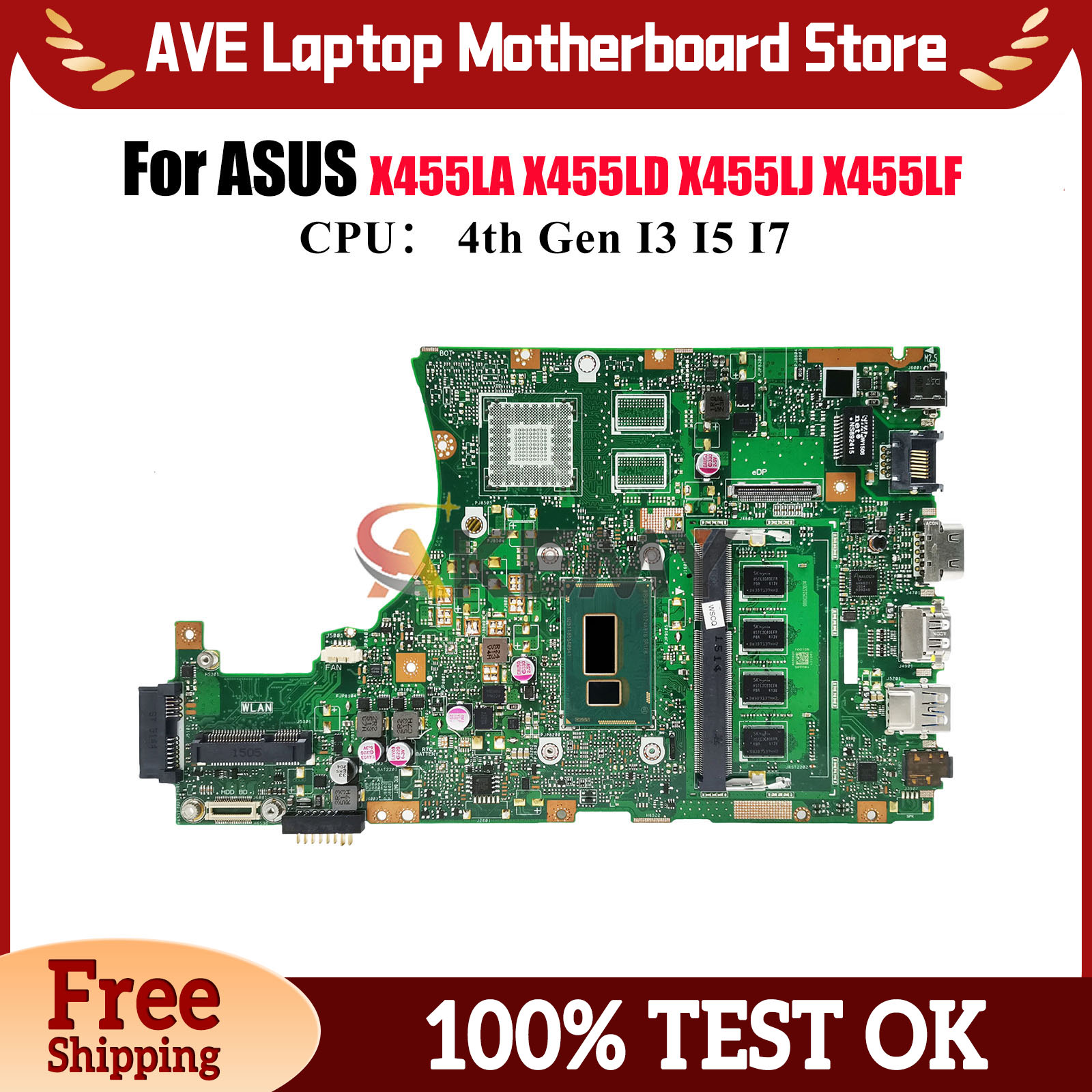 X455LA Laptop Motherboard For  - Pc Gaming Ddr3 review and price