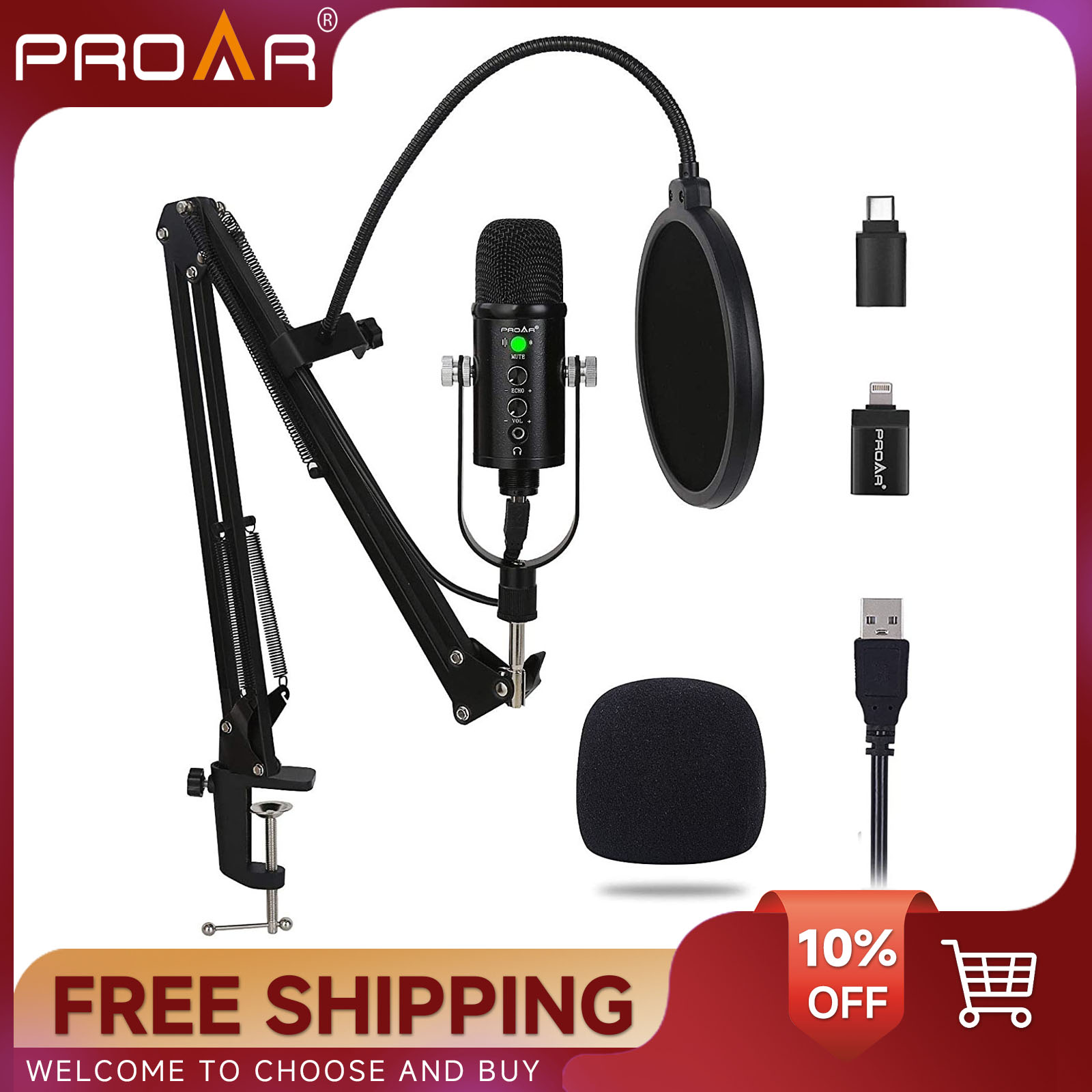 BM86 USB Condenser Microphone  - Pc Gaming Youtubers review and price