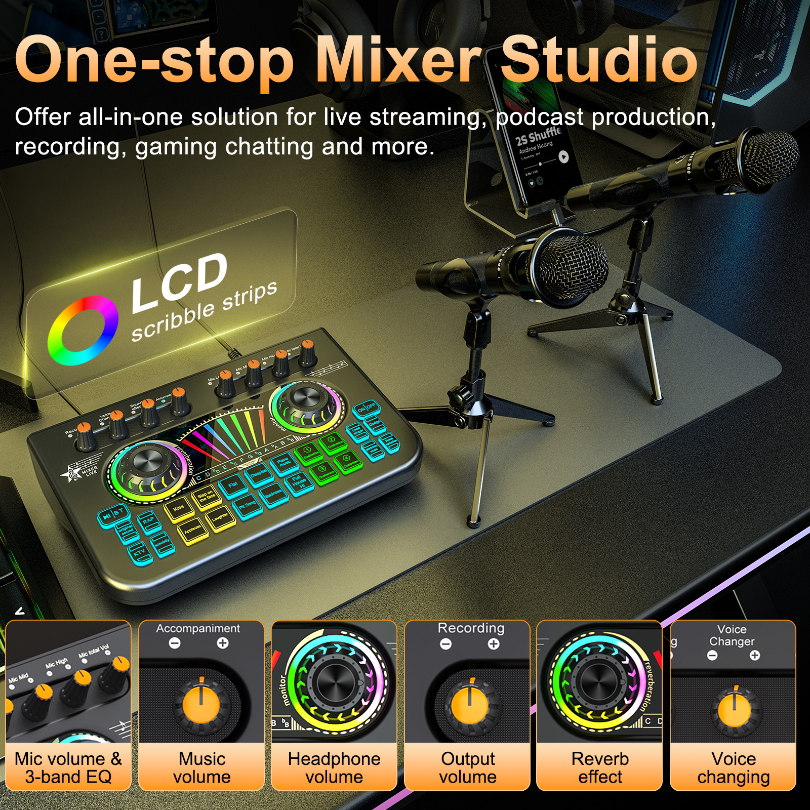 Tenlamp Sound Board to Play Mu - Pc Gaming Live Streaming review and price