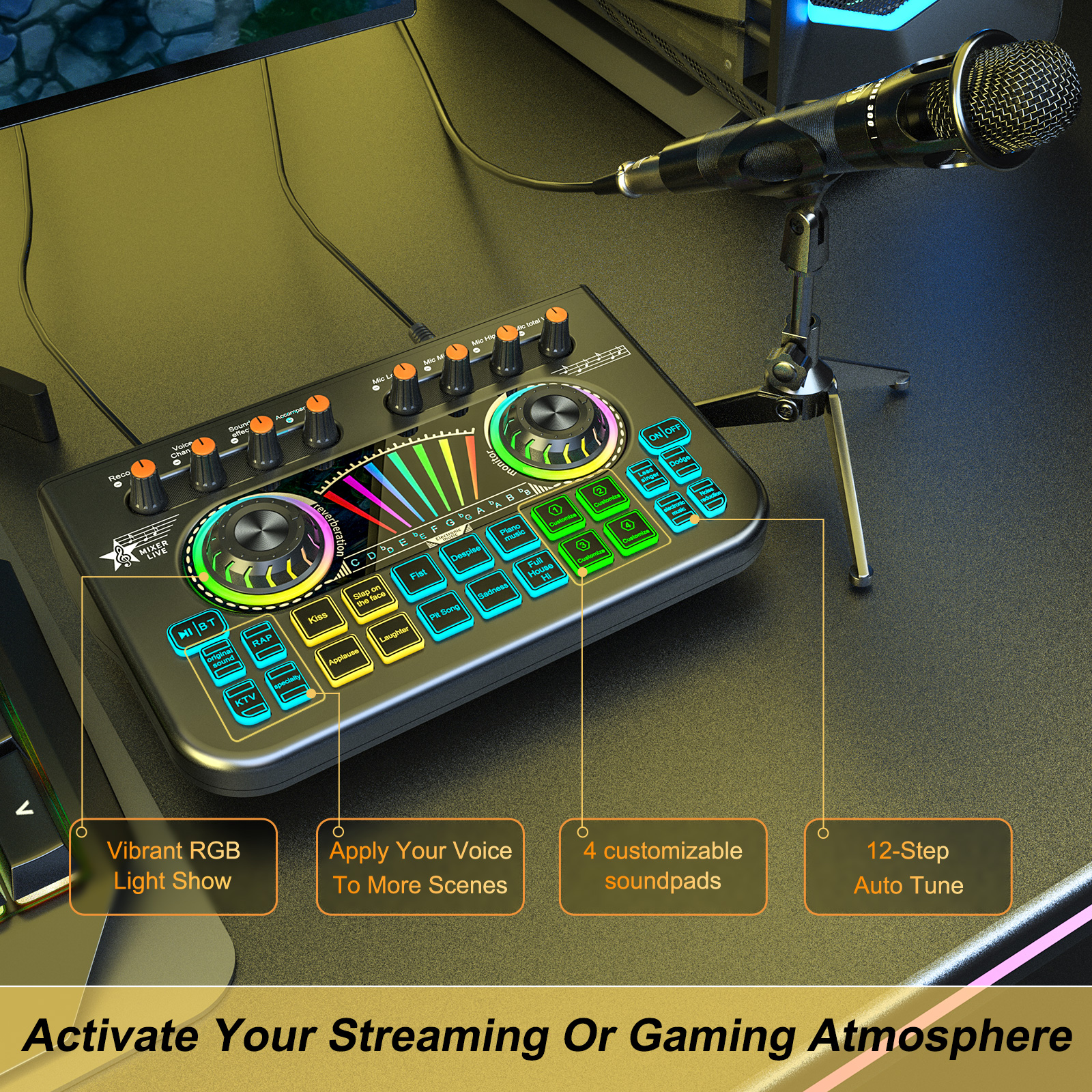 Tenlamp Sound Board to Play Mu - Pc Gaming Live Streaming review and price
