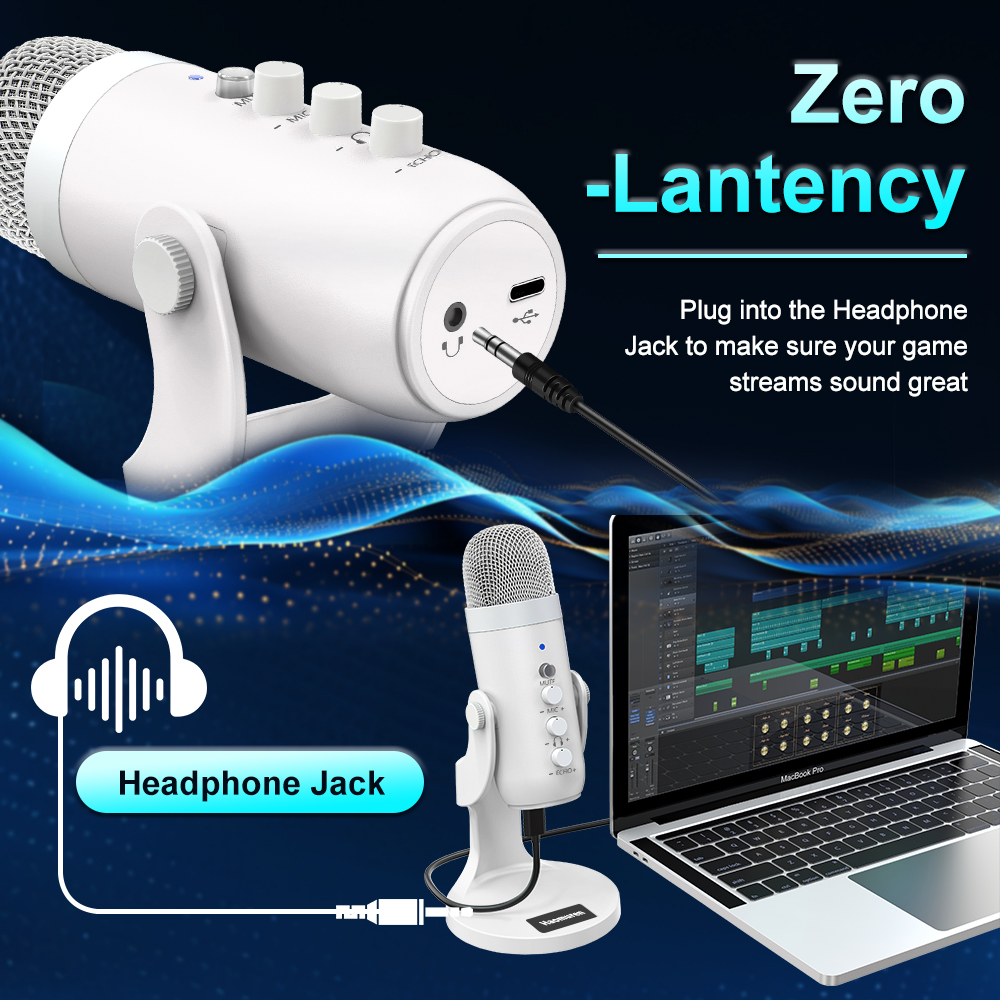 Professional White USB Condens - Pc Gaming Youtubers review and price