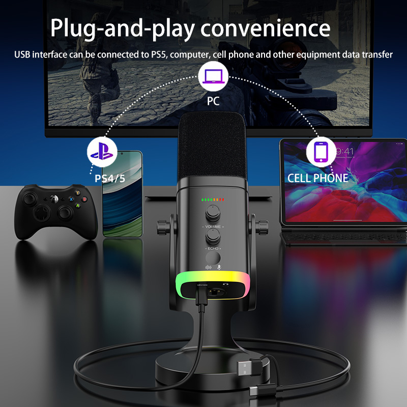 RGB Gaming Microphone USB Micr - Pc Gaming Live Streaming review and price