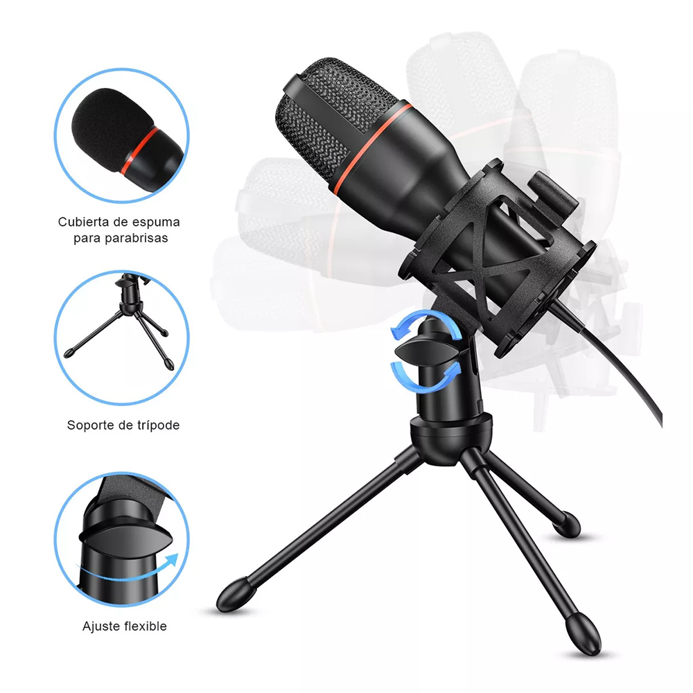 Condenser Microphone USB Wired - Pc Gaming Live Streaming review and price