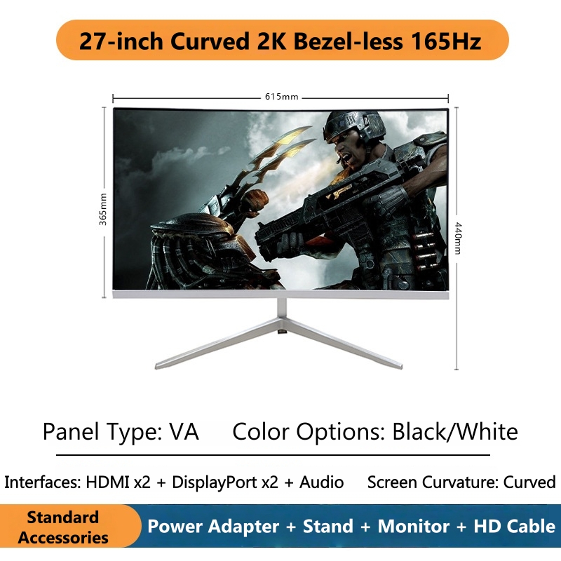 27 Inch 2K Curved Gaming Monit - Pc Gaming Ultrawide Monitor review and price