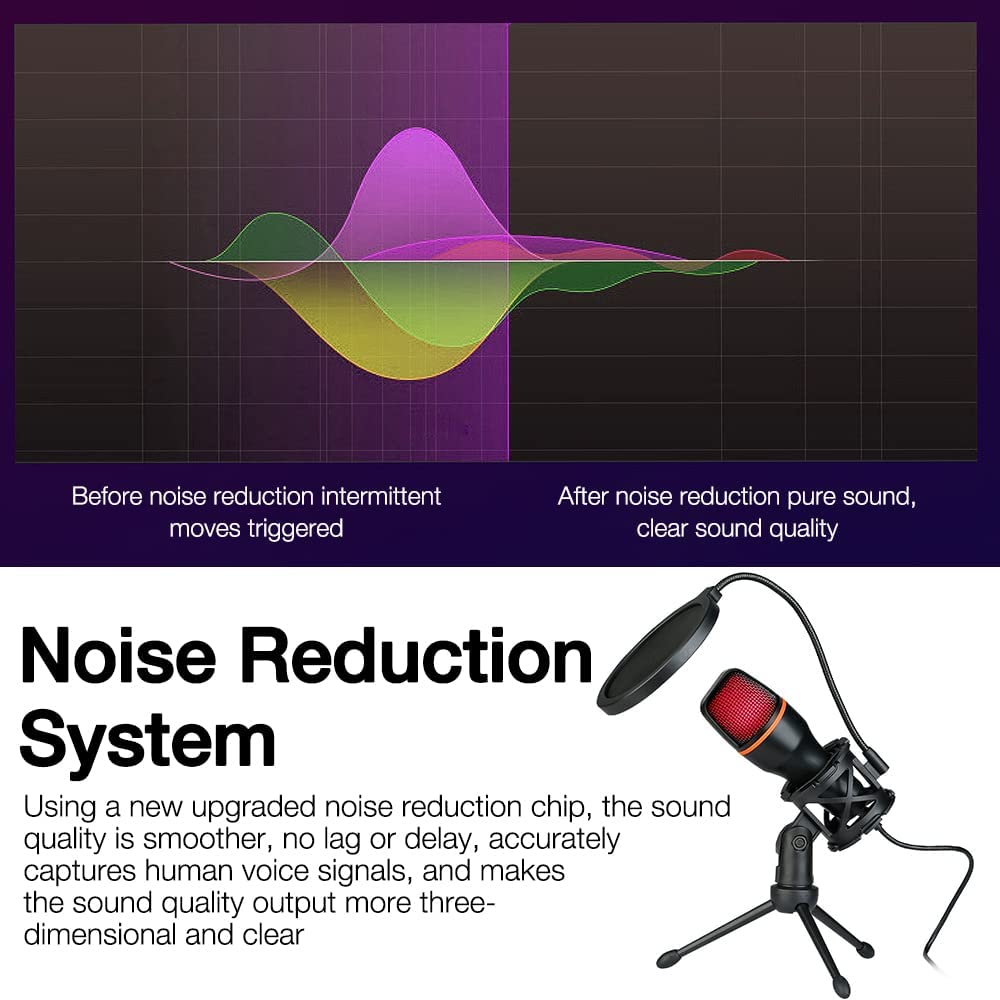 Condenser Microphone USB Wired - Pc Gaming Live Streaming review and price