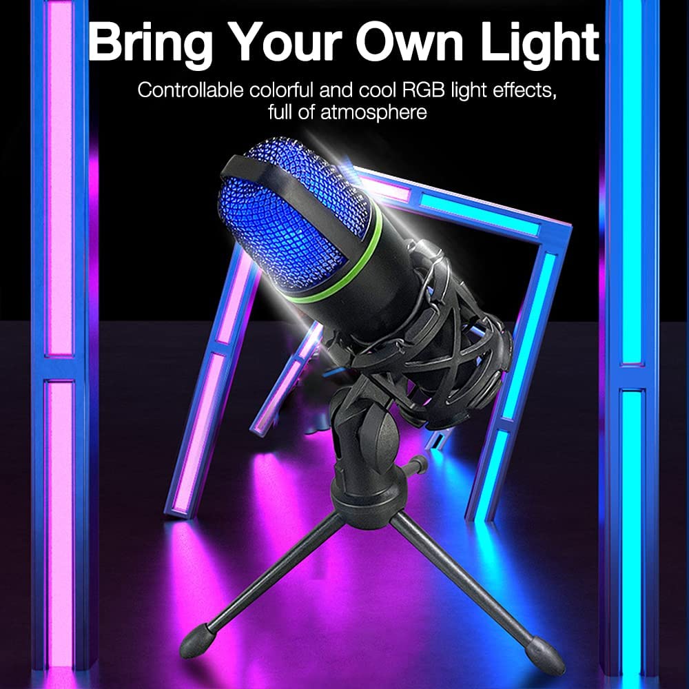 Condenser Microphone USB Wired - Pc Gaming Live Streaming review and price