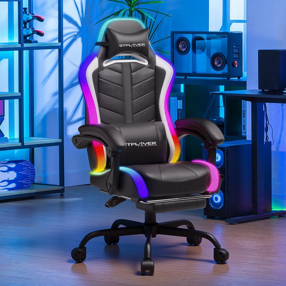 RGB LED Gaming Chair with Blue - Gaming Speaker review and price