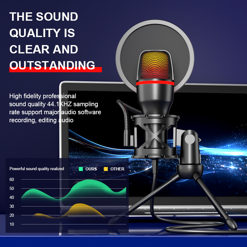 Professional Condenser Microph - Pc Gaming Live Streaming review and price