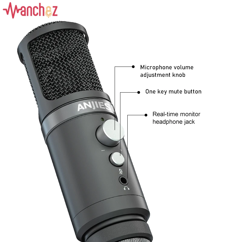 USB Condenser Microphone Profe - Pc Gaming Youtubers review and price