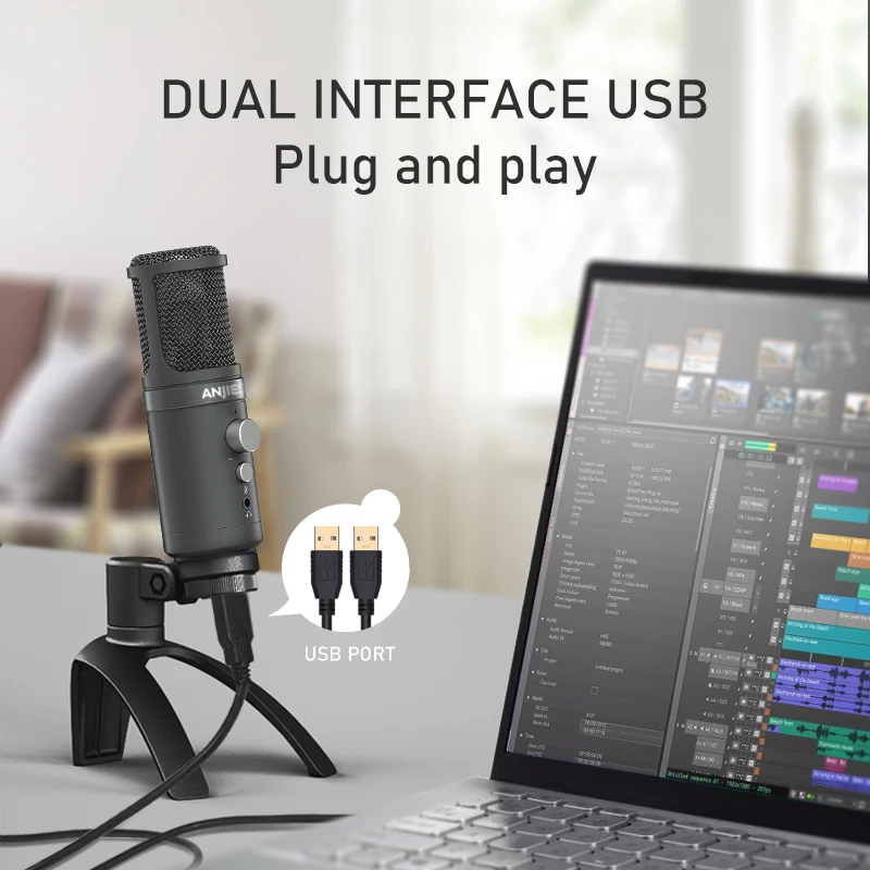 USB Condenser Microphone Profe - Pc Gaming Youtubers review and price
