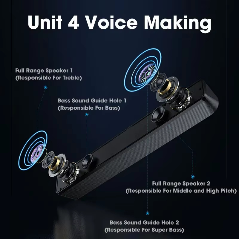4D Surround Soundbar Bluetooth - Gaming Speaker review and price