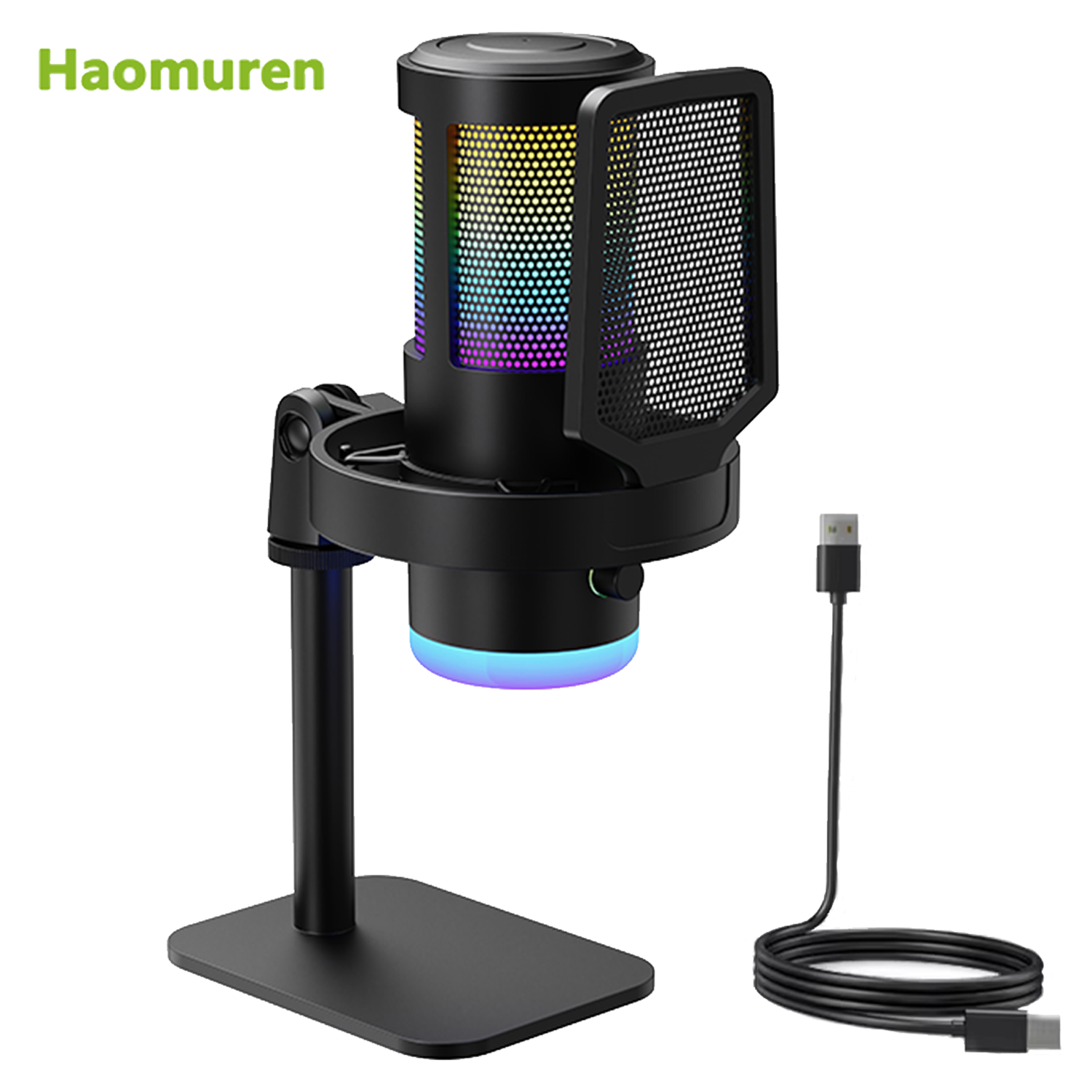 Haomuren RGB USB Condenser Mic - Pc Gaming Youtubers review and price