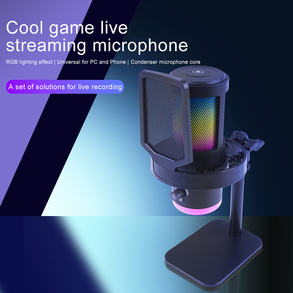 Haomuren RGB USB Condenser Mic - Pc Gaming Youtubers review and price