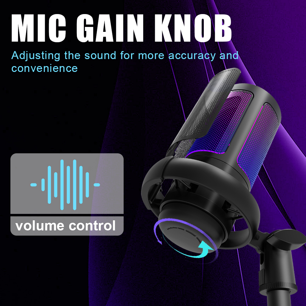 RGB USB Gaming Microphone for  - Pc Gaming Live Streaming review and price