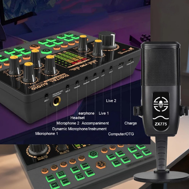 A41Z-V90+ZX775 Sound Card Set  - Pc Gaming Live Streaming review and price