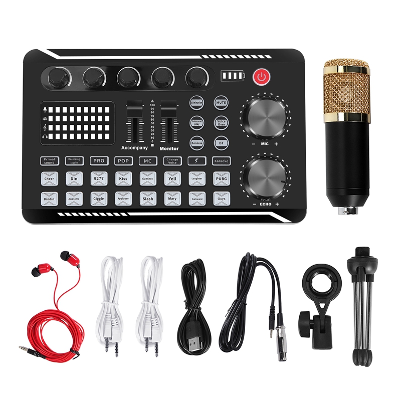 F998 Sound Card Kit,BM-800 Mic - Pc Gaming Live Streaming review and price