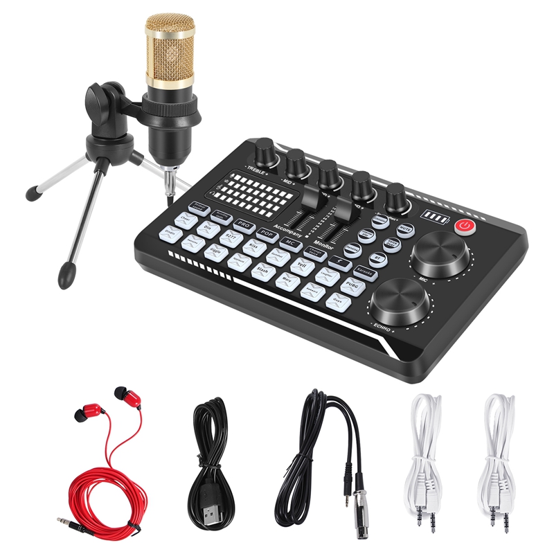F998 Sound Card Kit,BM-800 Mic - Pc Gaming Live Streaming review and price