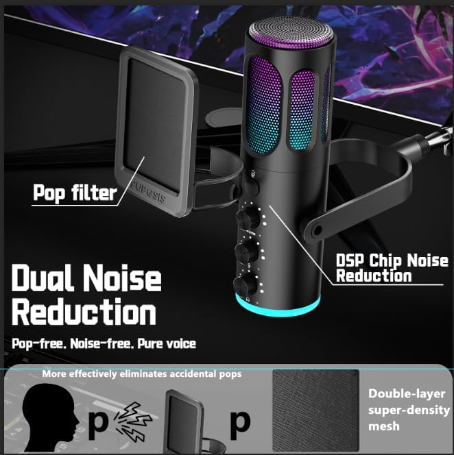 USB Gaming Microphone For PC P - Pc Gaming Youtubers review and price