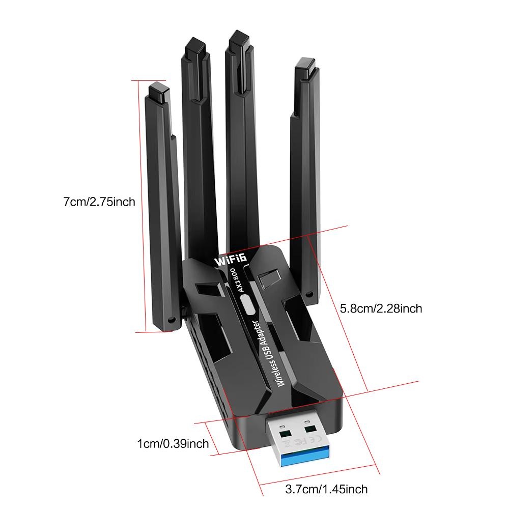WiFi 6 USB Adapter 1800Mbps Du - Pc Gaming Laptop review and price