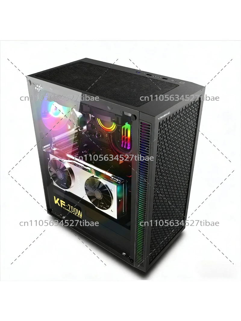 Black E-ATX Computer Case with - Pc Gaming High End review and price